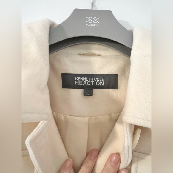 Cream Kenneth Cole Pea Coat - Picture 7 of 7